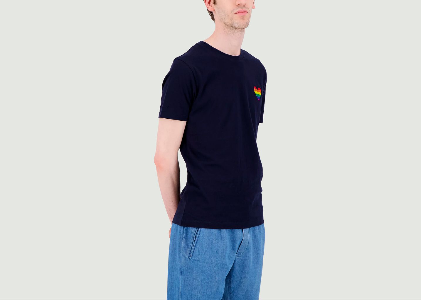 T-Shirt mit Rainbow-Pixel-Stickerei - JagVi Rive Gauche