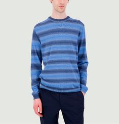 Striped sweater in organic cotton