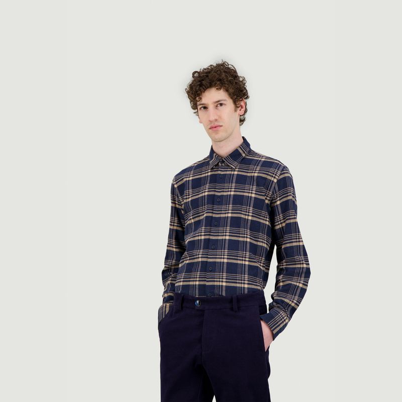 Organic Flannel Check Shirt - JagVi Rive Gauche