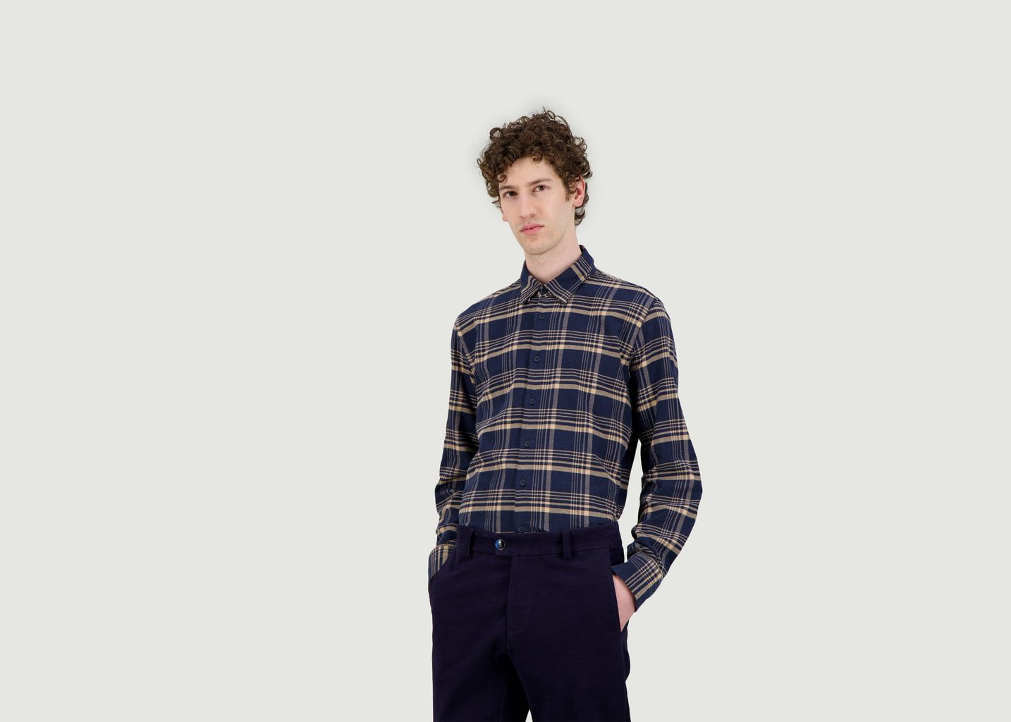 Organic Flannel Check Shirt - JagVi Rive Gauche