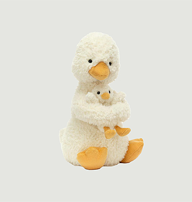 Teddy Bear Huddles Duck mother and her baby