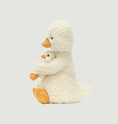 Teddy Bear Huddles Duck mother and her baby