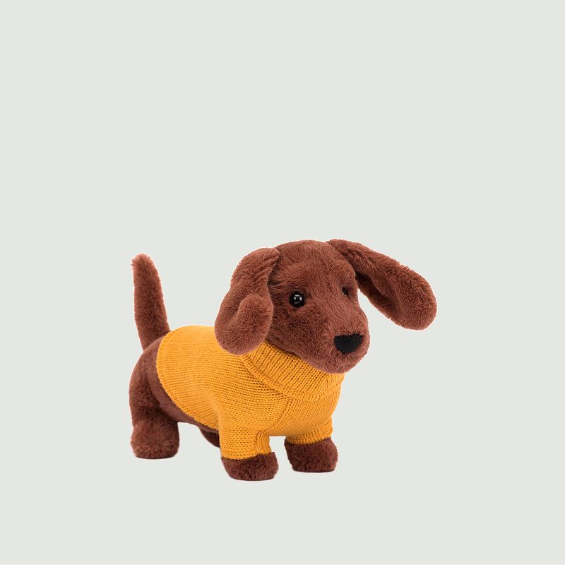 Yellow wiener dog sweatshirt - Jellycat