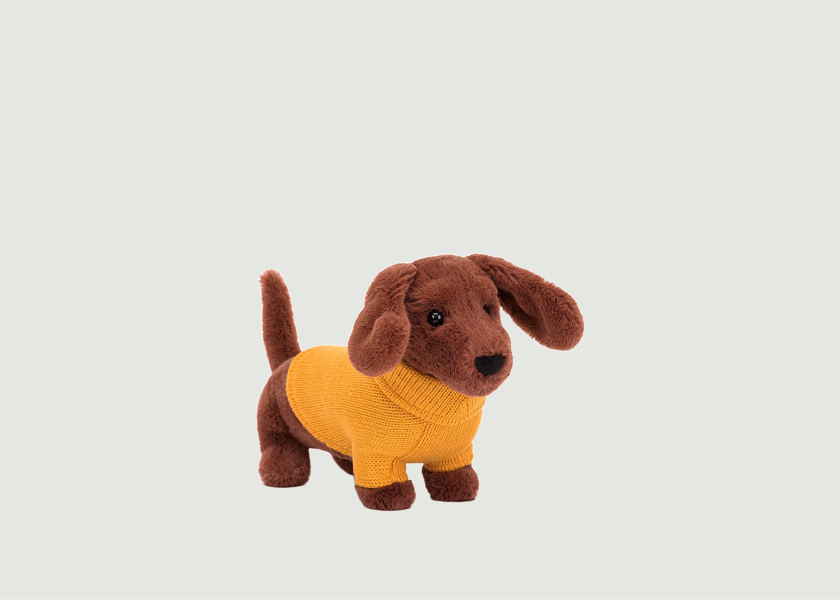Yellow wiener dog sweatshirt - Jellycat