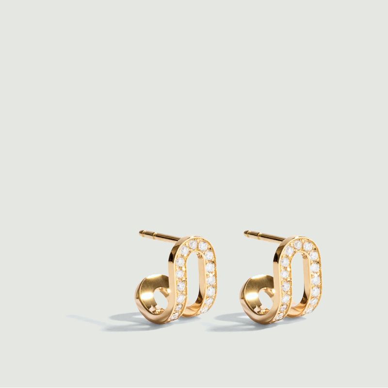 Diamond lobe earrings - Umarmungen - JEM