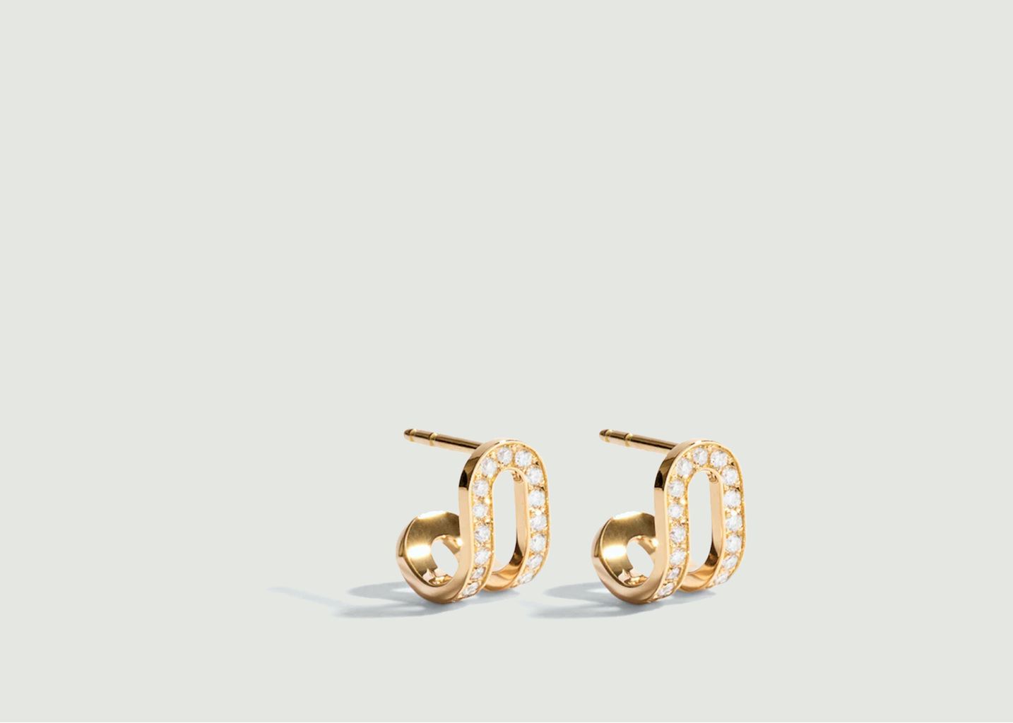 Diamond lobe earrings - Étreintes - JEM