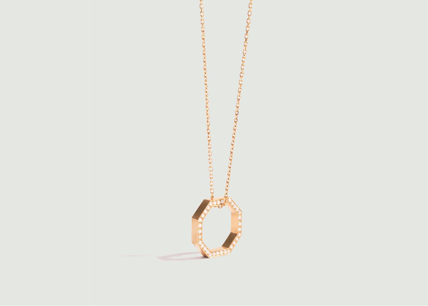 Octagon 14 pavé necklace - JEM