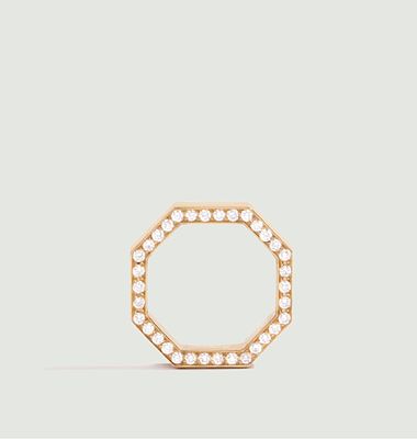 Octagon 14 pavé necklace