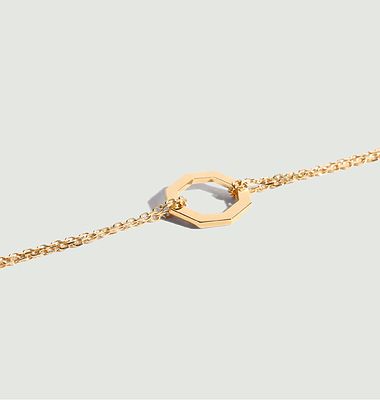 Small Octagon bracelet on chain