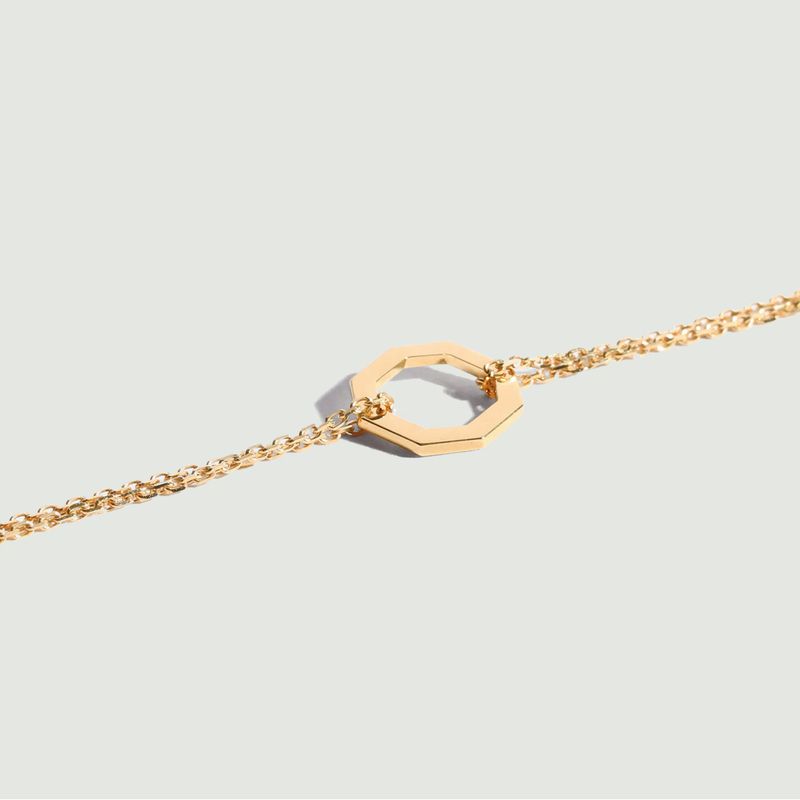 Small Octagon bracelet on chain - JEM