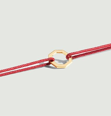 Small Octagon On Cord Bracelet