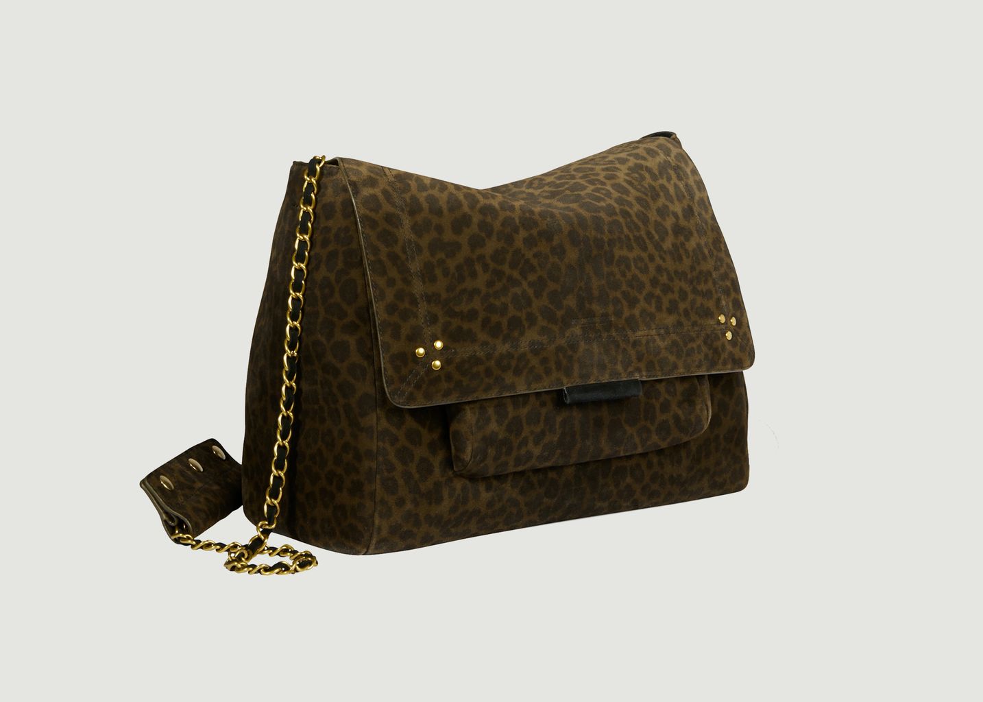 Sac en croûte velours motif léopard Lulu XL - Jérôme Dreyfuss