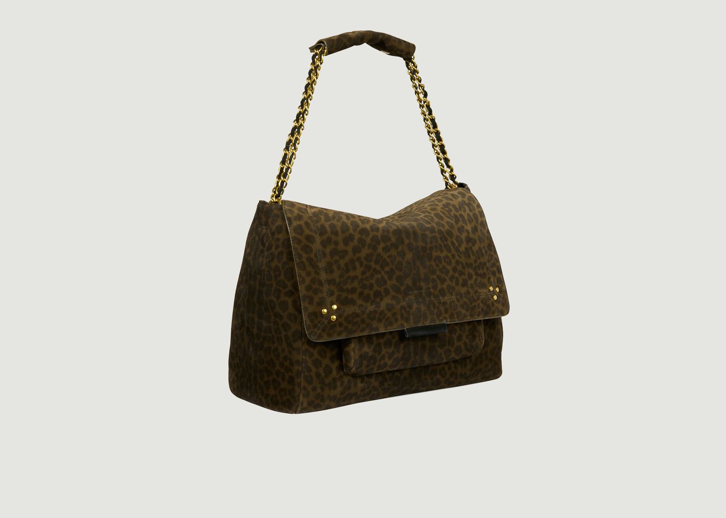 Sac en croûte velours motif léopard Lulu XL - Jérôme Dreyfuss