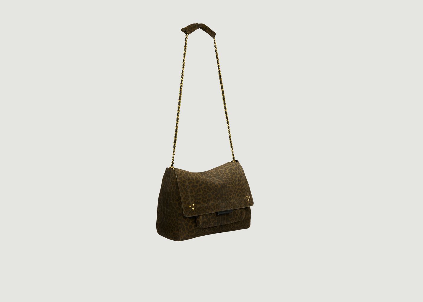 Sac en croûte velours motif léopard Lulu XL - Jérôme Dreyfuss