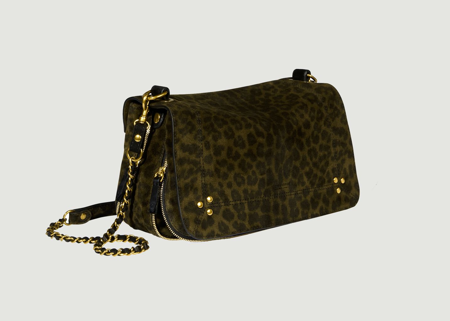 Sac en croûte velours motif léopard Bobi - Jérôme Dreyfuss