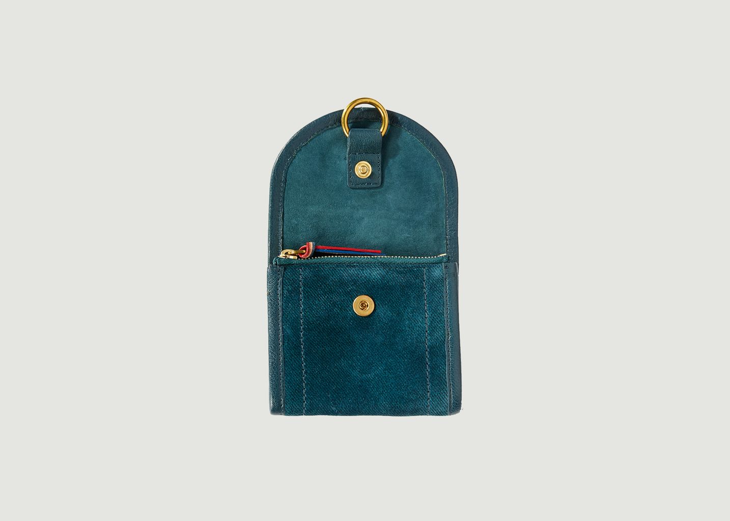 Portefeuille en croûte velours effet jean Félix S - Jérôme Dreyfuss