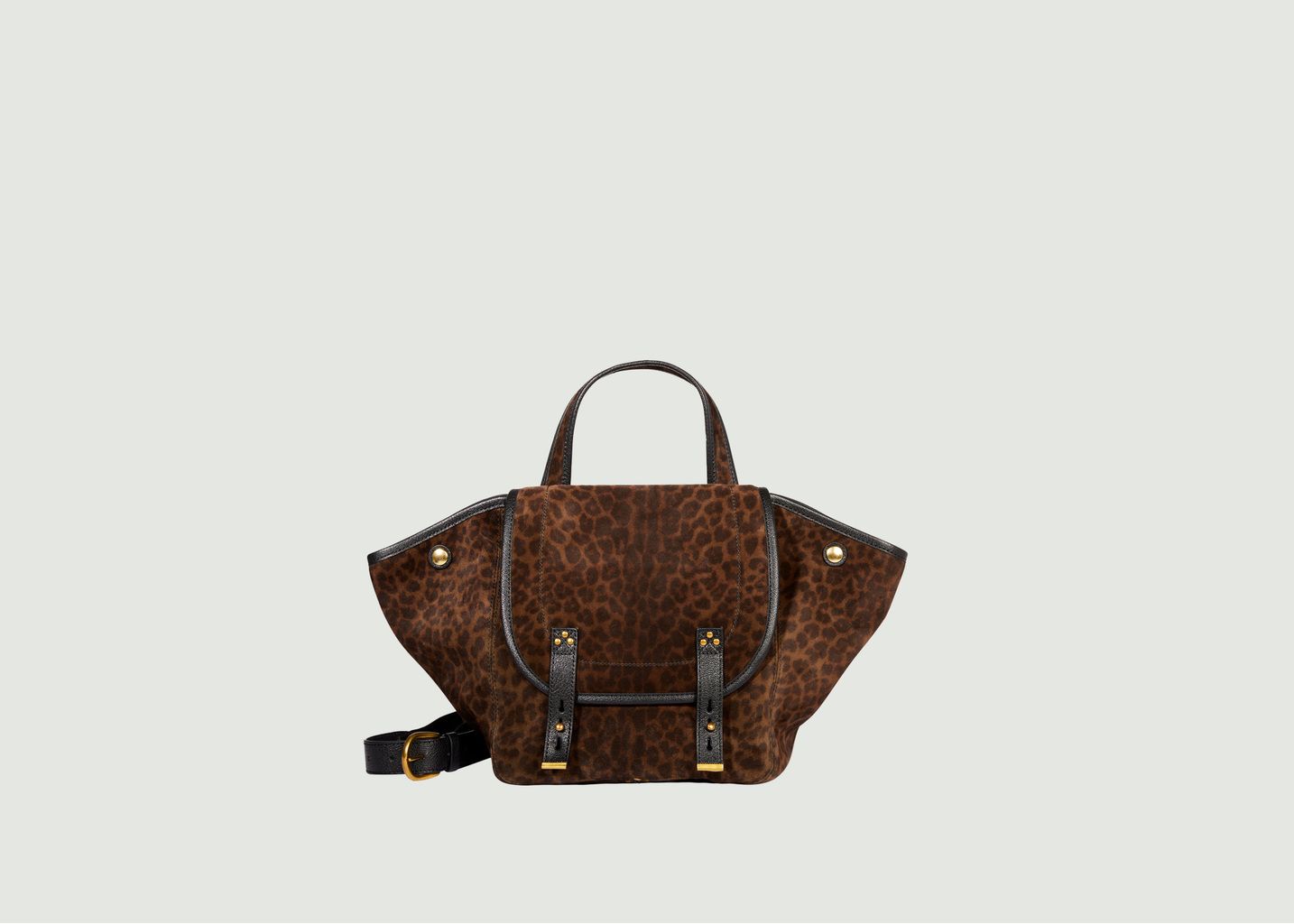 Leopard pattern leather tote bag Stan Panier M - Jérôme Dreyfuss