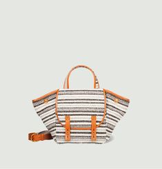 Sac cabas en laine et cuir Stan Panier M