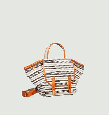 Stan Panier M wool and leather tote bag