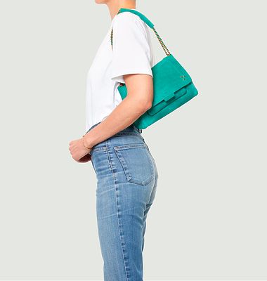 Lulu M velvet shoulder bag