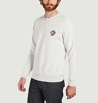 Sweatshirt brodé rose