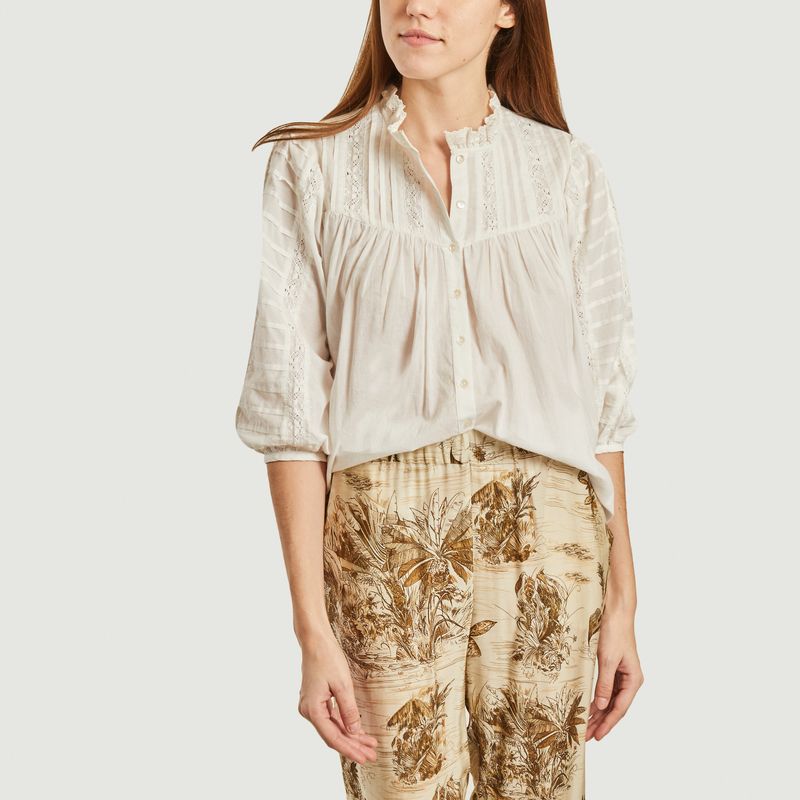 Lison organic cotton 3/4 sleeves shirt - Jolie Jolie