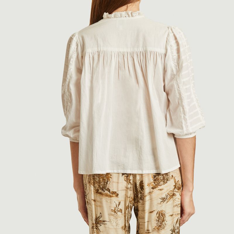 Lison organic cotton 3/4 sleeves shirt - Jolie Jolie