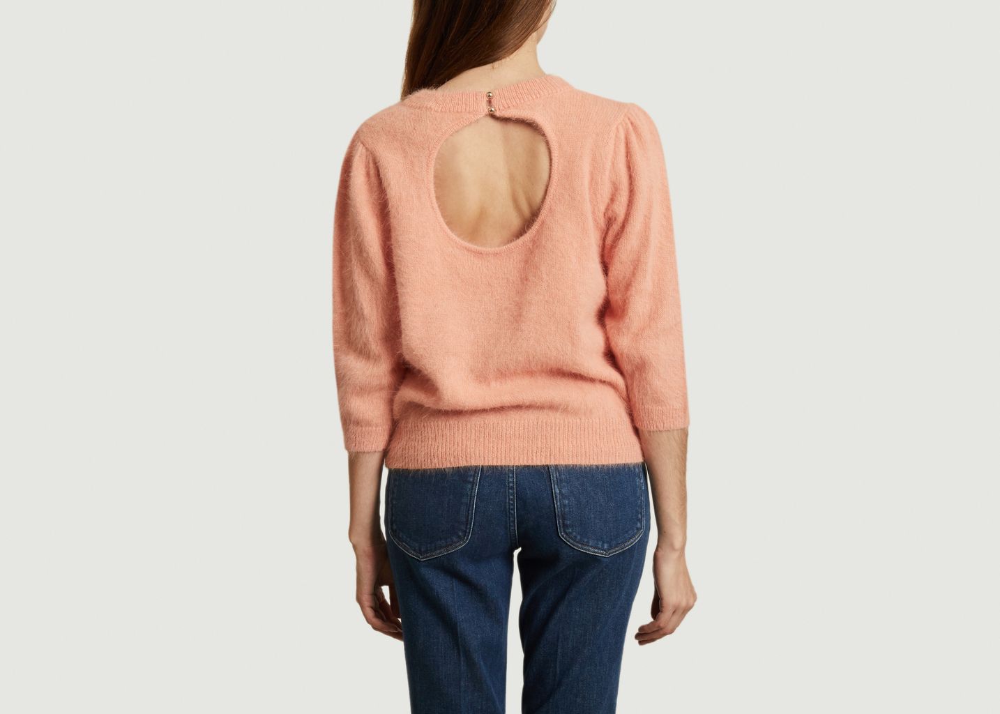 Fitzgerald 3/4 sleeves sweater with open back - Jolie Jolie