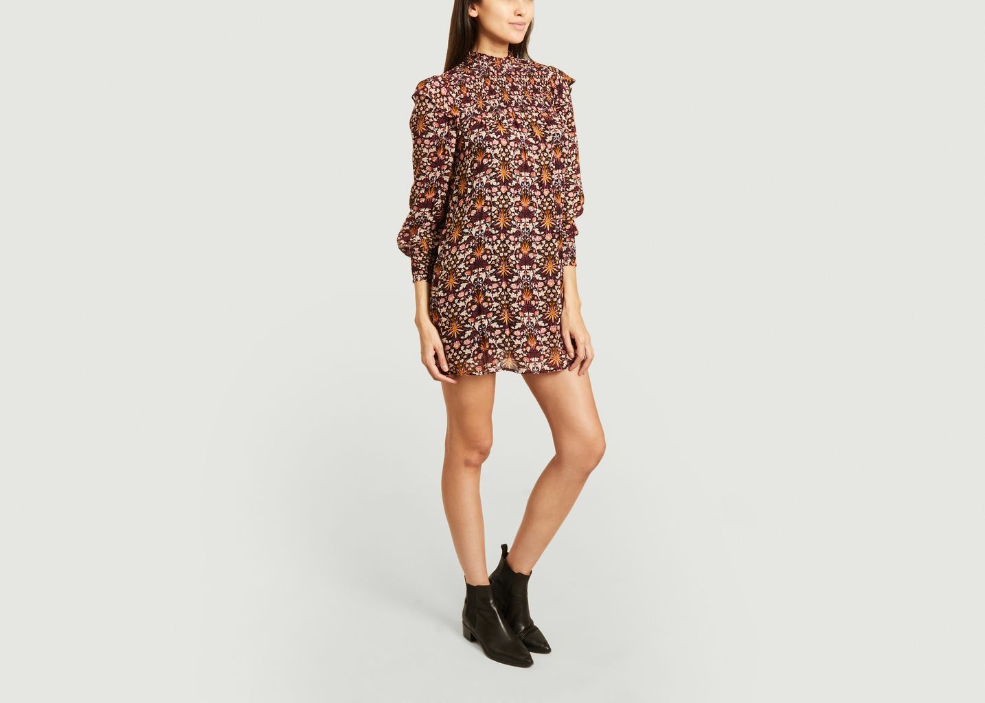 Robe manches longues imprimé fleuri Louisa - Jolie Jolie