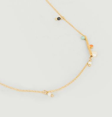 Elements Charms Halskette aus 24 Karat vergoldetem Messing