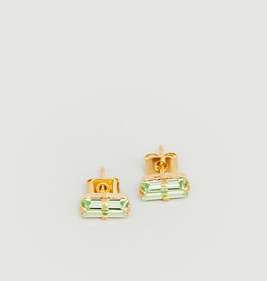 Earrings Ettore studs in brass gilded with 24 carat gold