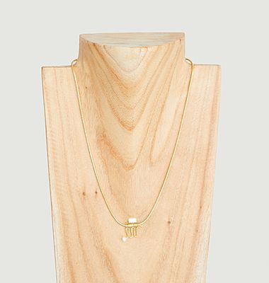 Ettore Totem necklace in 24K gold-plated brass