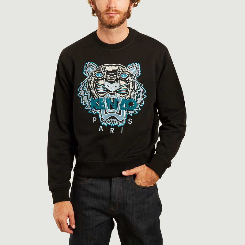 tiger embroidered sweatshirt