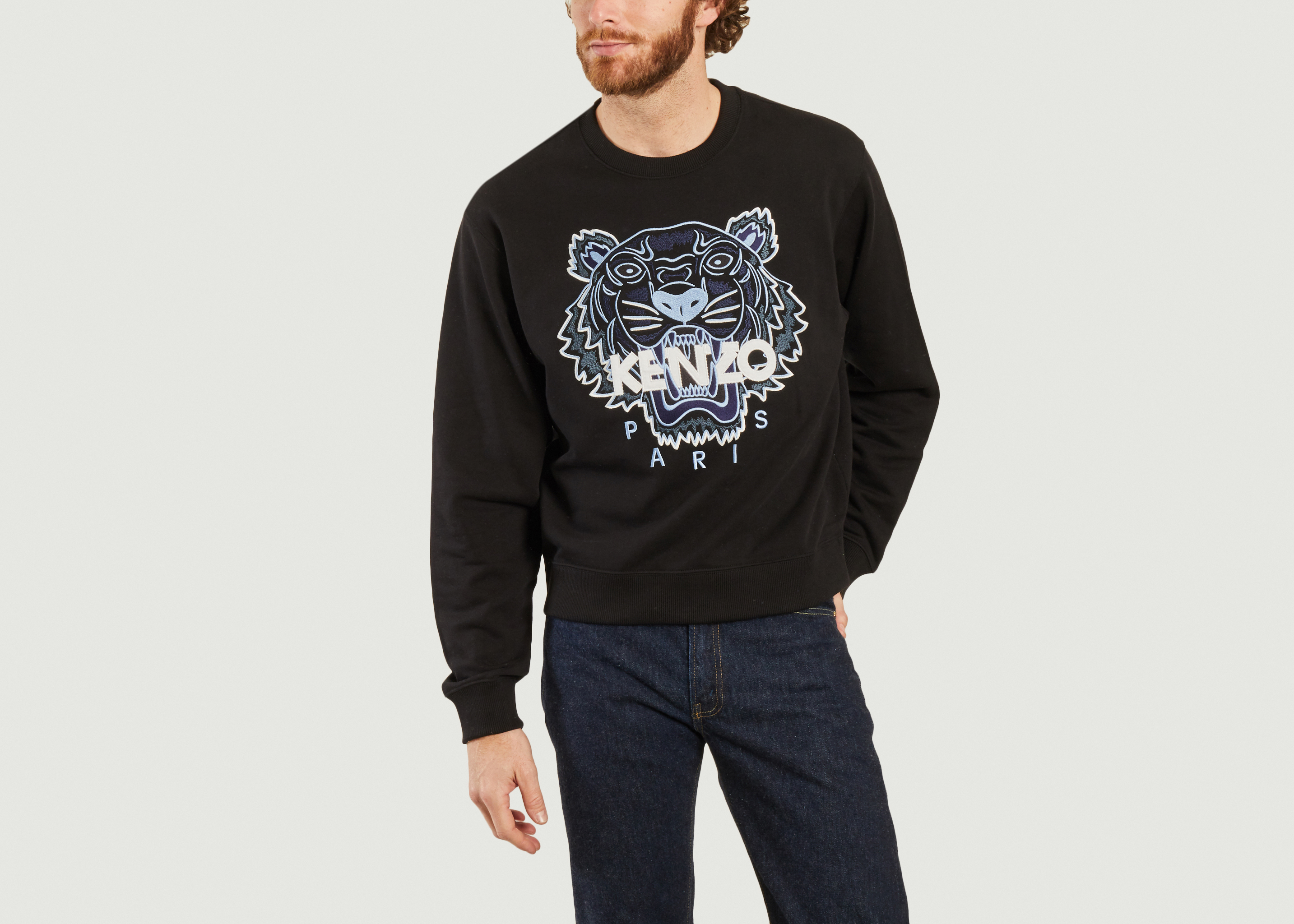 kenzo tiger classic sweatshirt black