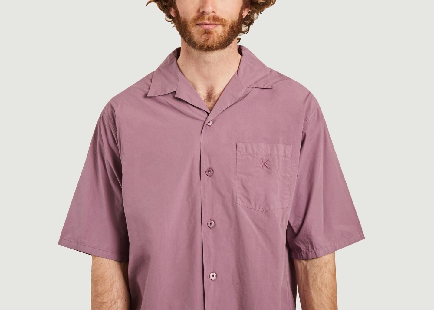 Casual short sleeves shirt with logo pocket - Kenzo