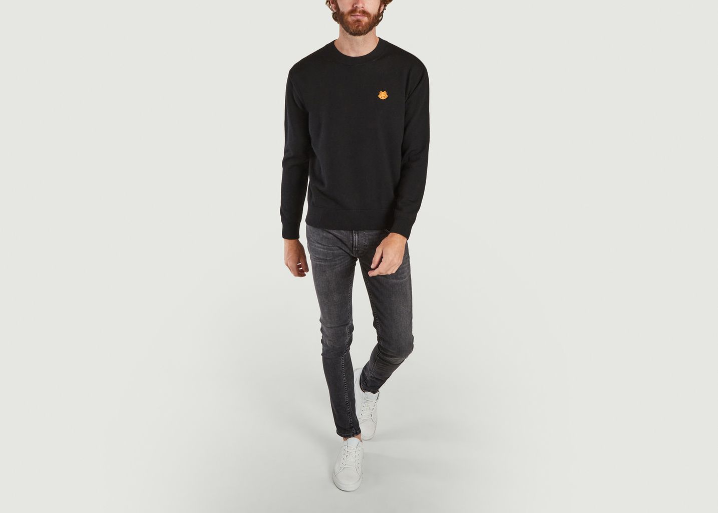 Pull en laine mérinos Tiger Crest - Kenzo