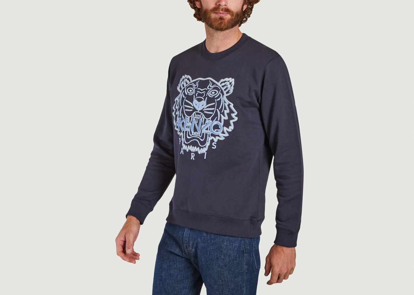 Sweatshirt en coton bio brodé tigre - Kenzo