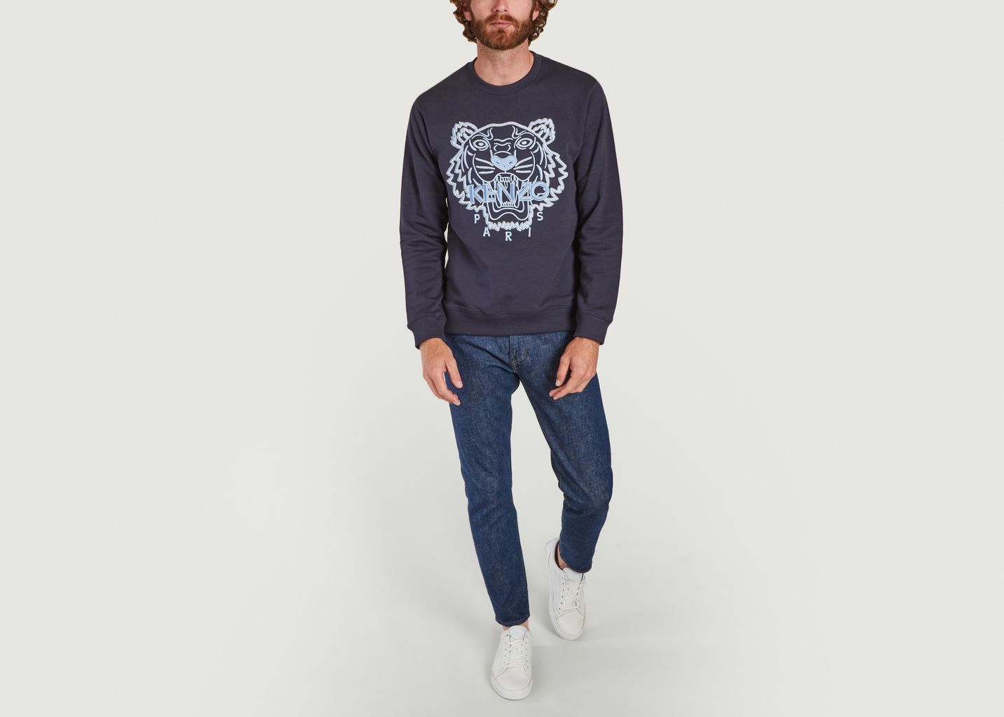 Sweatshirt en coton bio brodé tigre - Kenzo