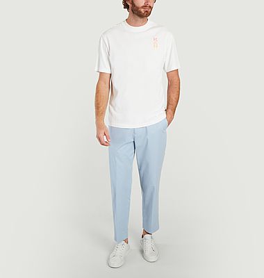 Tapered cropped cotton pants