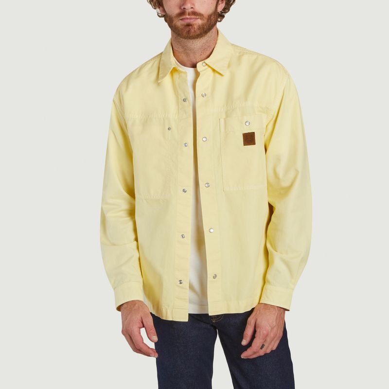 Cotton overshirt with logo pocket - Kenzo
