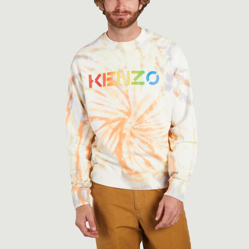 Sweatshirt mit Tie-and-Dye-Print und Siegel - Kenzo