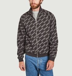 Veste à motif monogramme en coton