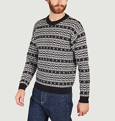 Merino wool jacquard sweater
