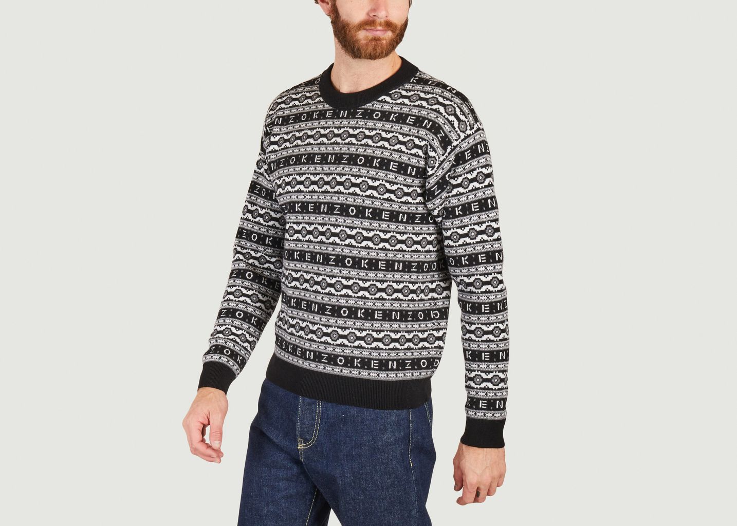 Merino wool jacquard sweater - Kenzo