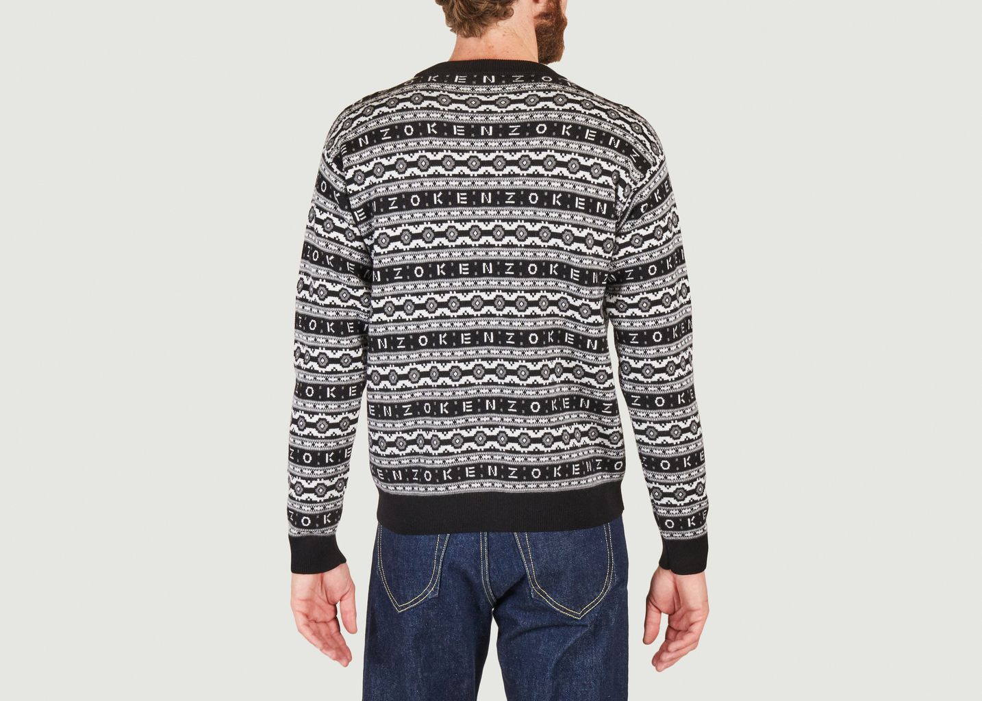 Merino wool jacquard sweater - Kenzo