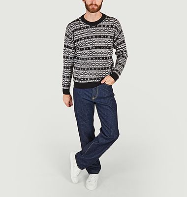 Merino wool jacquard sweater