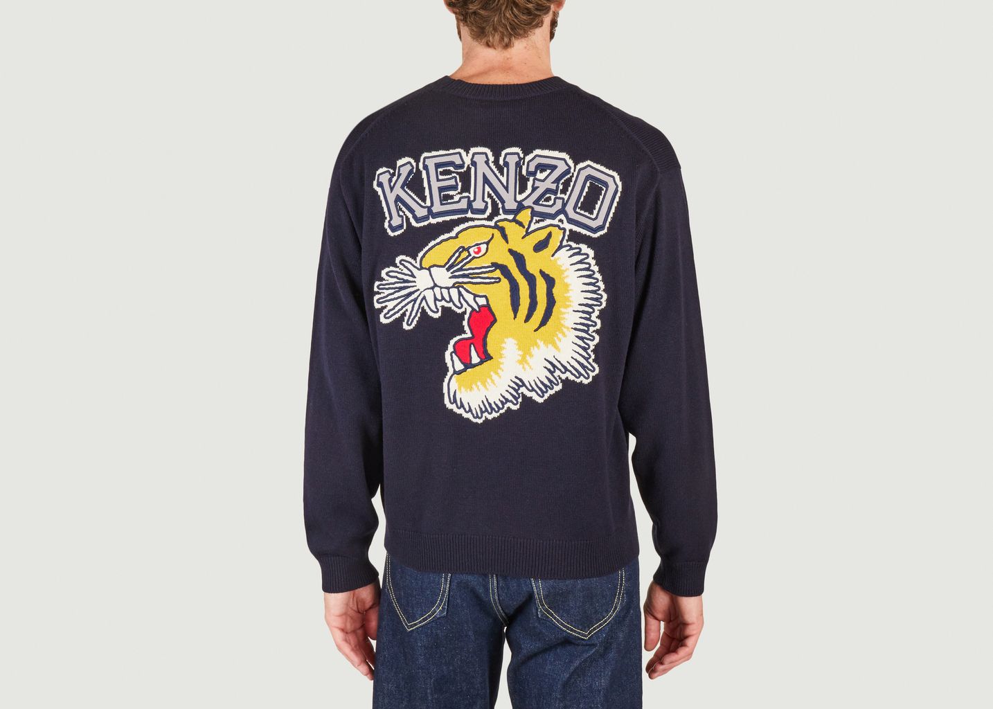 Tiger Varsity Sweater aus Wolle und Baumwolle - Kenzo