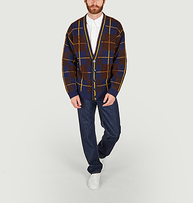 Checked cardigan