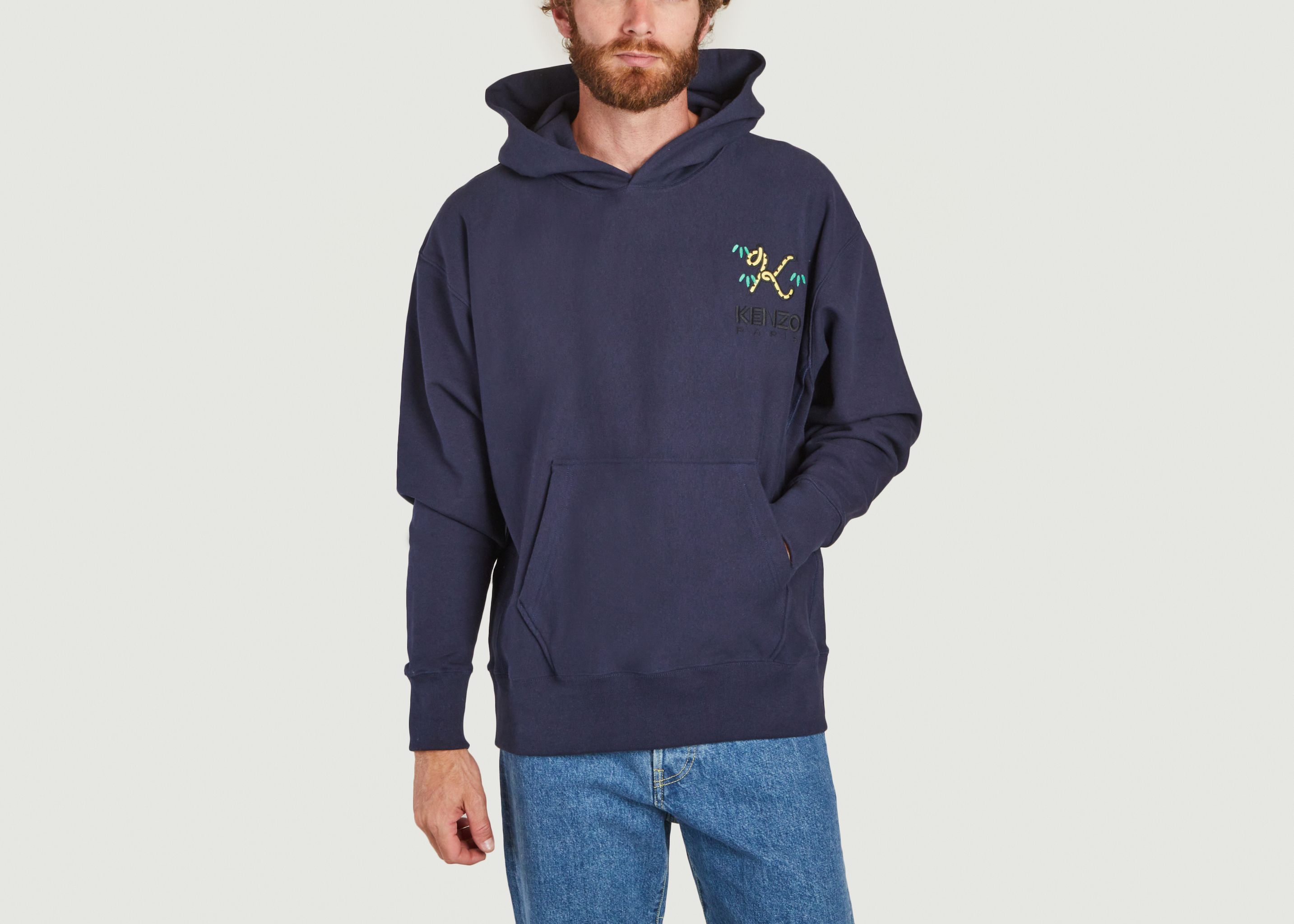 Oversized Hoodie with Tiger Tale K embroidery - Kenzo
