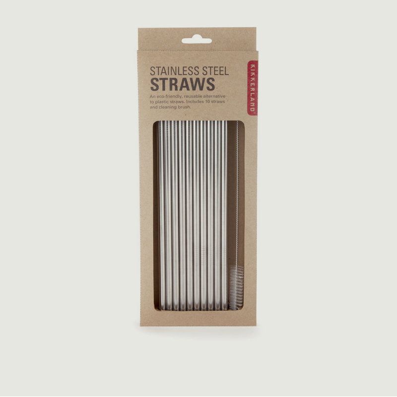 Stainless Steel Straws - Kikkerland